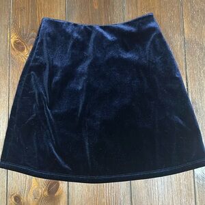 Urban Outfitters Silence and Noise Navy Velvet Mini Skirt Size S